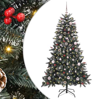 vidaXL Umelý vianočný stromček Zelená 150 cm PVC, plast a oceľ