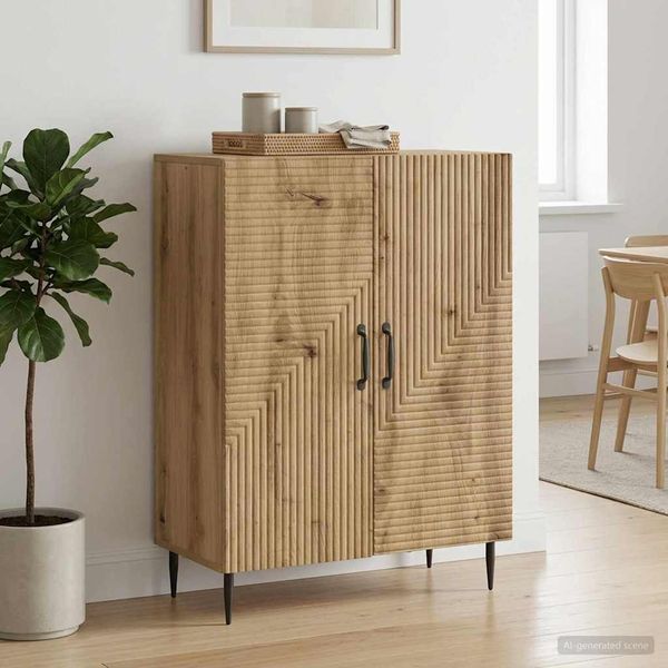 vidaXL Servírovacia skriňa Dub artisan 66 x 34,5 x 89,5 cm