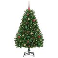 vidaXL Umelý Sklápací Vianočný Stromček Zelená 150 cm PVC a oceľ