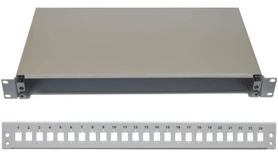 19'' Optická vaňa 24xSC simplex vrátane kazety šedá
