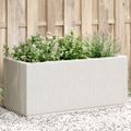 vidaXL Záhradný kvetináč biely 80x36x35 cm PP