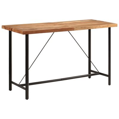 vidaXL Barový stôl 180x70x107 cm masívna akácia a železo