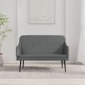 vidaXL Lavička tmavosivá 110x76x80 cm látka
