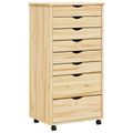 vidaXL Mobilný úložný kabinet s priehradkami MOSS 53 x 39 x 103 cm