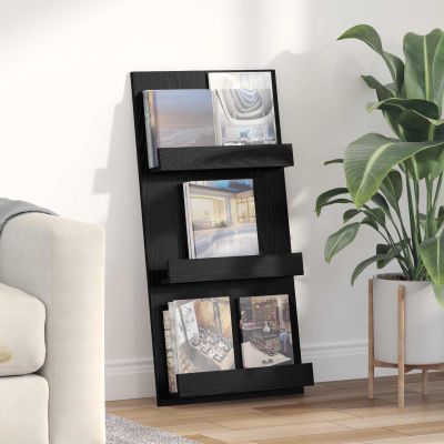 vidaXL Regál na časopisy Čierny dub 51 x 11 x 102 cm Kompozitné drevo