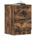 vidaXL Nočné stolíky 2 ks údený dub 38x35x56 cm spracované drevo