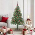 vidaXL Vianočný stromček Zelená 150 cm PVC