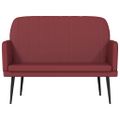 vidaXL Lavička vínovočervená 107x80x81 cm umelá koža