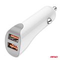 Nabíjačka do auta 2x USB-A 2.1A 12/24V AMiO-0387