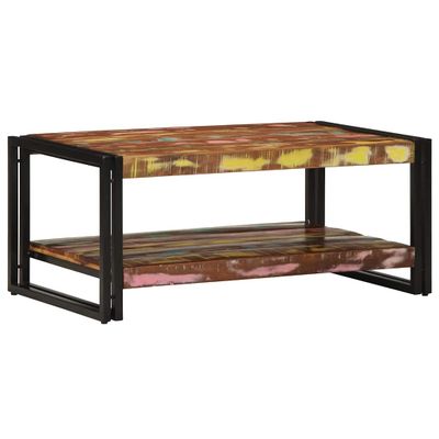 VidaXL Konferenčný stolík Viacfarebný Rekultivované masívne drevo