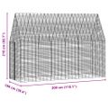 vidaXL Klietka pre králiky Strieborná 300 x 100 x 210 cm