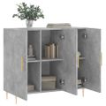 vidaXL Komoda betónová sivá 90x34x80 cm kompozitné drevo