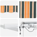 vidaXL Sklopná markíza Zelená a žltá 600 × 350 cm Polyester
