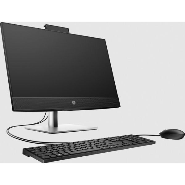 HP ProOne/440 G9/23,8"/FHD/i3-14100T/8GB/512GB SSD/UHD 730/DOS/Slv-Black/3RNBD All-in-one počítač, 23,8" Full HD IPS, i3-14100T, 8GB DDR5, 512GB SSD, Intel UHD 730, Wi-Fi, bez OS + USB klávesnice a myš