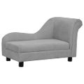 vidaXL Pelech pre psa s vankúšom sivý 83x44x44 cm plyš