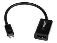 StarTech Mini DisplayPort to HDMI Audio / Video Converter - mDP 1.2 to HDMI Active Adapter for Ultrabook / Laptop - 4K @ 30Hz - Black (MDP2HD4KS) - Nástroj na prevod videa - DisplayPort - HDMI - čierna