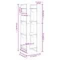 vidaXL Knižnica/deliaca stena 41x35x125 cm masívna borovica