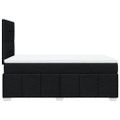 vidaXL Boxspring posteľ s matracom čierna 120x190 cm látka
