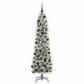 vidaXL Umelý vianočný stromček Biela 180 cm PVC, kov a plast