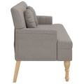 vidaXL Lavička s vankúšmi sivohnedá 113x64,5x75,5 cm látka
