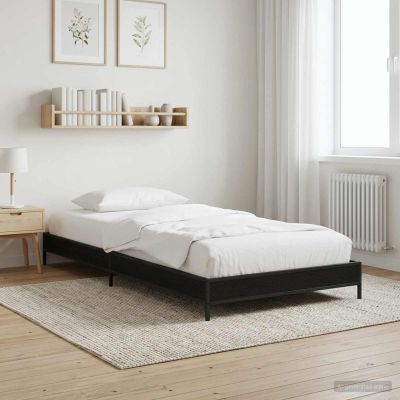 vidaXL Rám postele Čierny dub 80 x 200 cm Kompozitné drevo