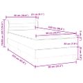 vidaXL Posteľný rám boxsping s matracom bledosivý 90x220 cm zamat