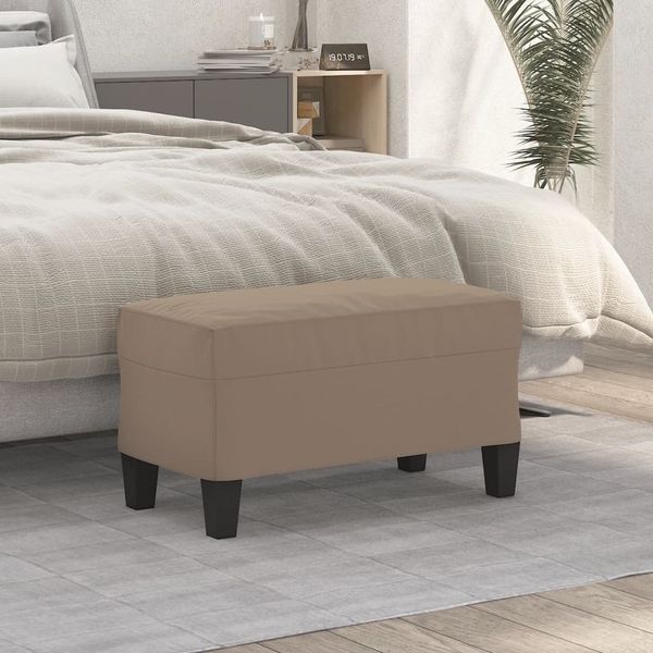 vidaXL Lavica sivohnedá 70x35x41 cm látka z mikrovlákna