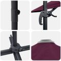 vidaXL Roma Parasol Červená 286 x 284 x 265 cm Hliník a polyester