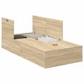 vidaXL Rám postele s úložným prostorem Sonoma dub 90 x 190 cm
