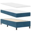 vidaXL Posteľ s pružinovým rámom Tmavo modrá 200 x 80 cm Zamat