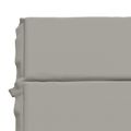 vidaXL Vankúš na ležadlo GEMERT 100% polyester Sivá 200 x 50 x 3 cm