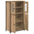 vidaXL Highboard Remeselný dub 62 x 32 x 106,5 cm Kompozitné drevo
