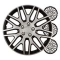 Poklice Dakar 14” čierno-strieborná sada 4ks COLOR BOX