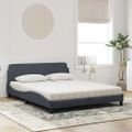 vidaXL Posteľ s matracom Dover tmavosivý 160x200 cm zamat