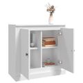 vidaXL Komoda biela 70x35,5x67,5 cm spracované drevo