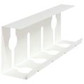 vidaXL Úložný box na káble pod stôl 2 ks Biela 43 x 10 x 15 cm Oceľ