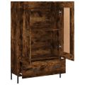 vidaXL Vysoká skrinka dymový dub 69,5x31x115 cm kompozitné drevo