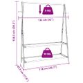 vidaXL Vešiak na oblečenie s policami 132x45,5x150,5 cm bambus