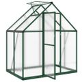 vidaXL Skleník so základovým rámom zelený 169x114x195 cm hliník