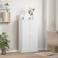vidaXL Kartotéka biela 60x32x115 cm kompozitné drevo