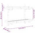 vidaXL Stenná polica Nástenná montáž Hnedá 75 x 26 x 60 cm Bambus