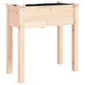 vidaXL Kvetináč s kolieskami a vložkou 71x37x80 cm, jedľový masív