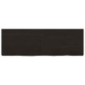 vidaXL Kúpeľňová doska tmavohnedá 120x40x(2-6) cm ošetrený masív