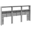 vidaXL Skrinka na čelo postele s LED dub sonoma 220x17x102 cm