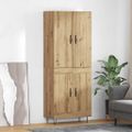 vidaXL Highboard 2 ks Remeselný dub 69,5 x 34 x 180 cm