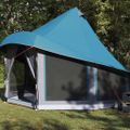 vidaXL Tipi stan so strechou s úložiskom Modrá 404 x 370 x 270 cm taft