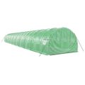 vidaXL Fóliovník s oceľovým rámom zelený 60 m² 20x3x2 m