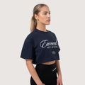 Dámske cropped tričko Earned Midnight - GymBeam, veľkosť S