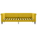 vidaXL Denná posteľ s matracom žltá 80x200 cm zamat