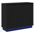 vidaXL LED komoda Čierny dub 90 x 32 x 75 cm Kompozitné drevo